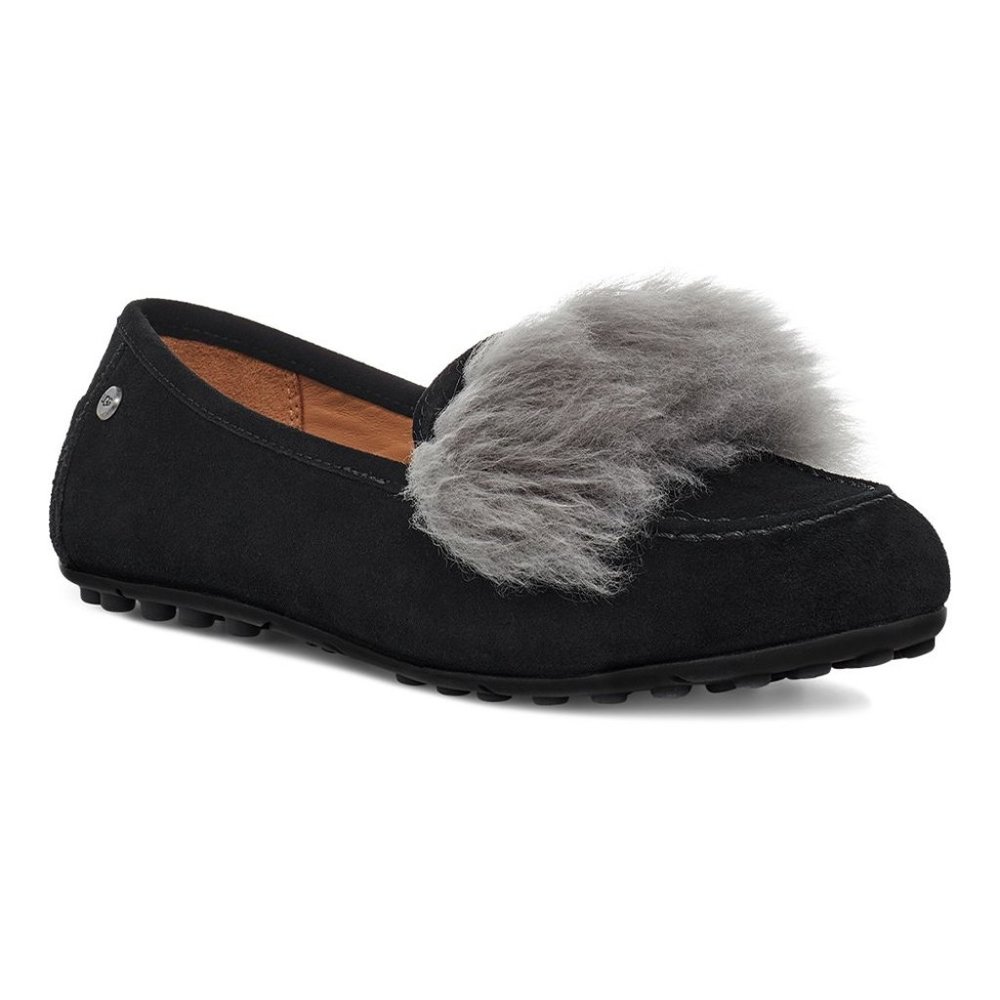 Ugg Black & Charcoal Kaley Wisp Suede Loafer